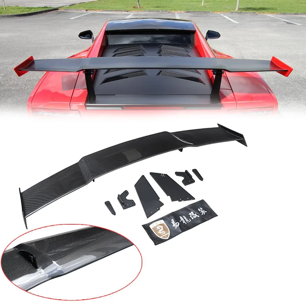 

Автомобильные спойлеры из углеродного волокна для Lamboghini Gallardo, модернизация в стиле RZ, независимая установка, высокие хвостовые крылья с базовой опорой