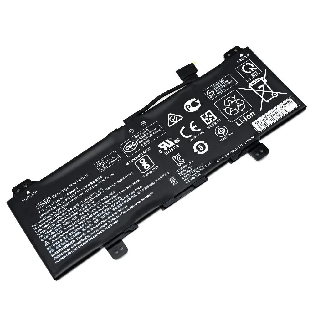 

Brand New Genuine Original GM02XL 7.7V 47.3Wh Laptop Battery for HP Chromebook 14 G5 11 G6 EE HSTNN-DB7X 917679-2C1 etc.