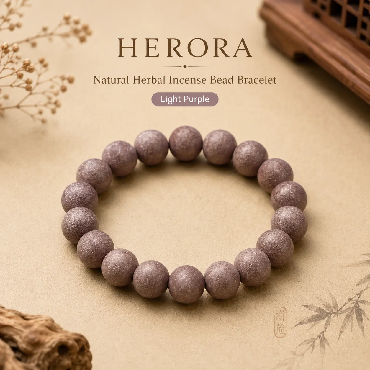 Zen Herbal Wellness - Pulseira Artesanal de Pérolas Aromáticas de