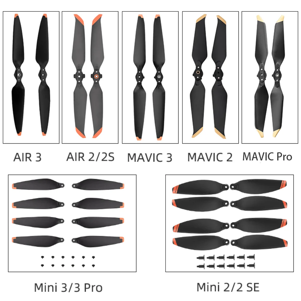 

For DJI Mavic Pro Mini 2SE AIR3 Mavic 2/3 Mini 3 Pro Quick Release Drone Propellers Paddle Blade Low-Noise Wing Fan Spare Part
