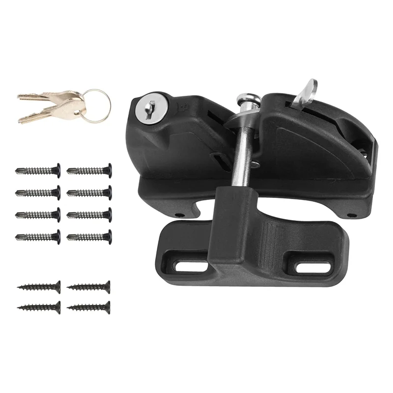 AS60-Key Lockable Self Locking 2 Sided Gate Latch For Outdoor Gates, Fence Lock, Door Lock Key