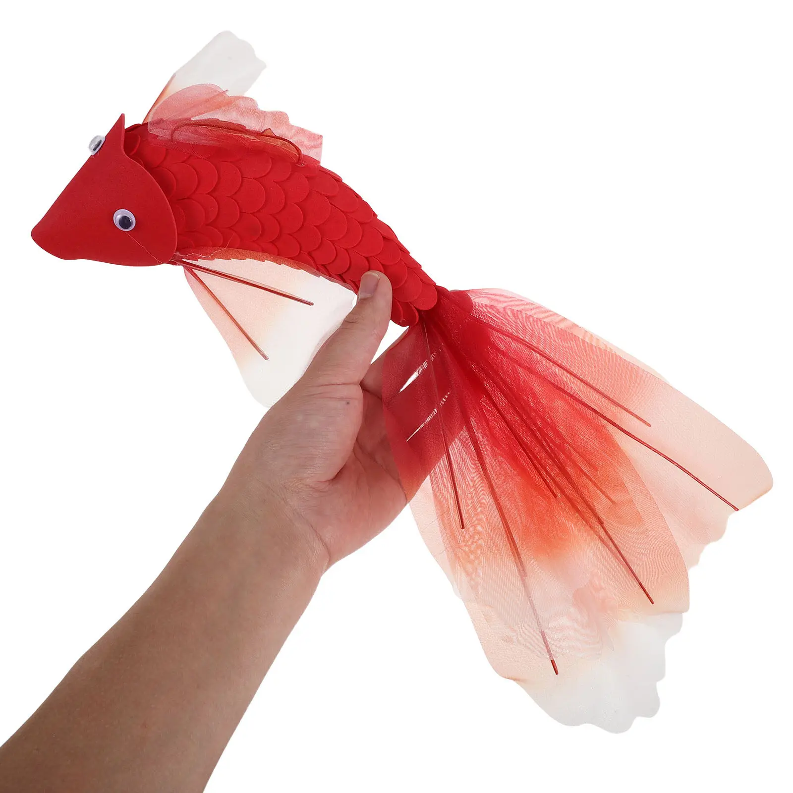 

Red Polyester Koi Fish Hanging Ornament Festive Carp Decor for Chinese New Year Spring Festival Party Home Photography Backdrop