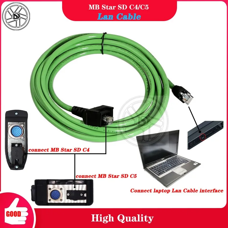 MB Star C4 Lan Cable Diagnostic Cable For Merc For edes Be Diagnostic Tool nz Diagnostics System mb C4 C5 Diagnosis Multiplexer