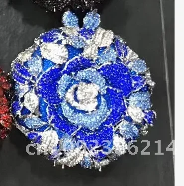 XIYUAN Blue Yellow Gold Silver AB Diamond Crystal Party Bag Handbag Wedding Bridal Rose Purse Women Floral Evening Clutch Flower