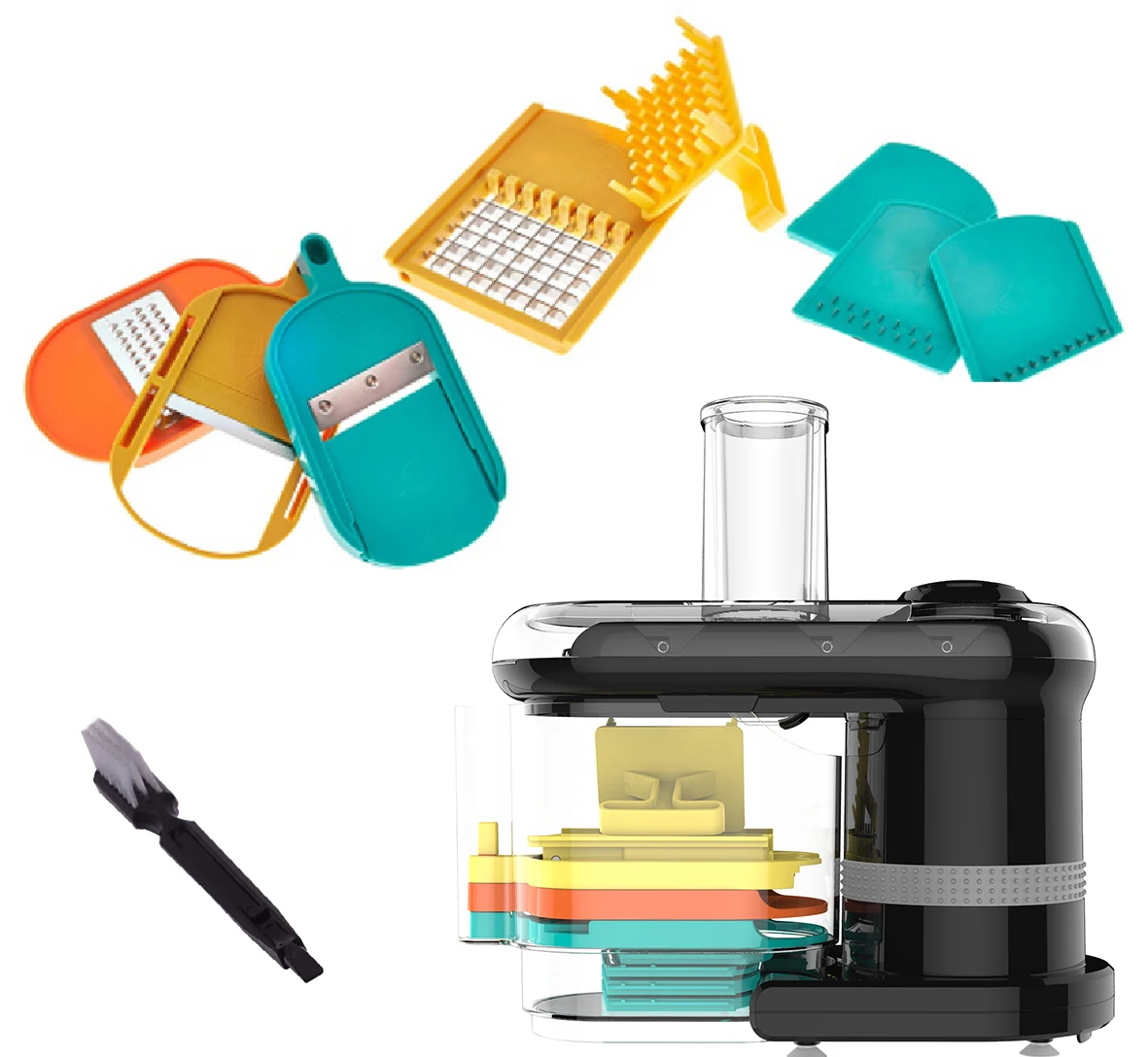 2024 New Multifunctional 7-in-1 Vegetable Processor Kitchen Household Commercial Food Slicer