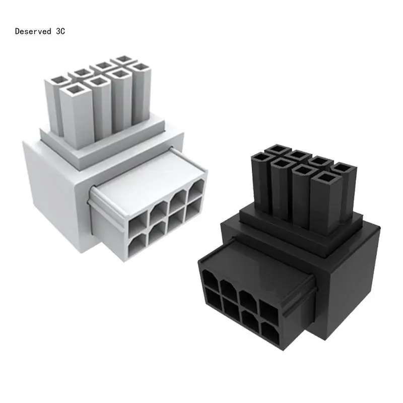 

8Pin Female 90 Degree Angled to 8Pin Male Power Adapter for Desktops Graphics