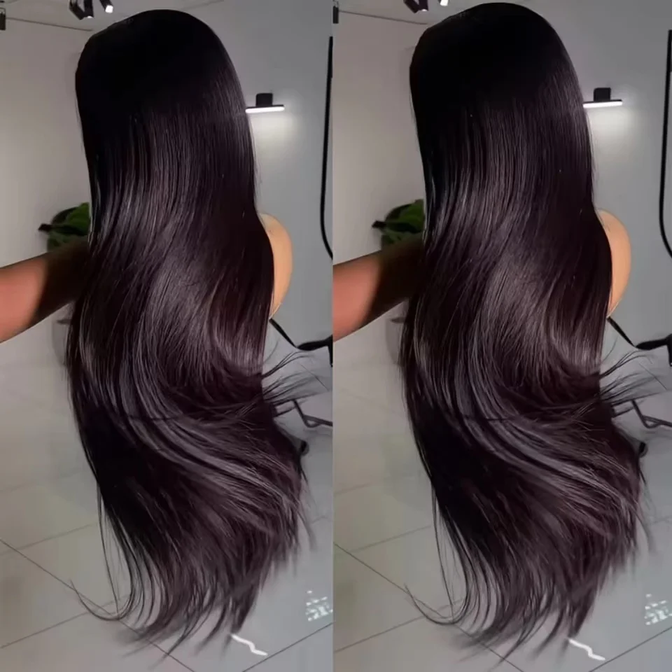 13x6 Lace Front Wigs Human Hair for Women 200 Density 13x6 HD Transparent Lace Front Wigs Human Hair Pre Plucked Straight Glueless Lace Frontal Wigs Natural Black