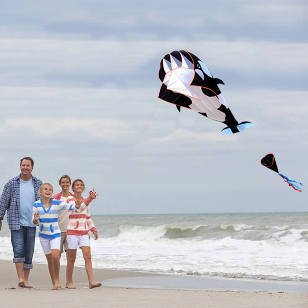 3D Vlieger Enorme Frameloze Zachte Parafoil Giant Whale Flying Kite frameloze vlieger vliegeren Vlieger