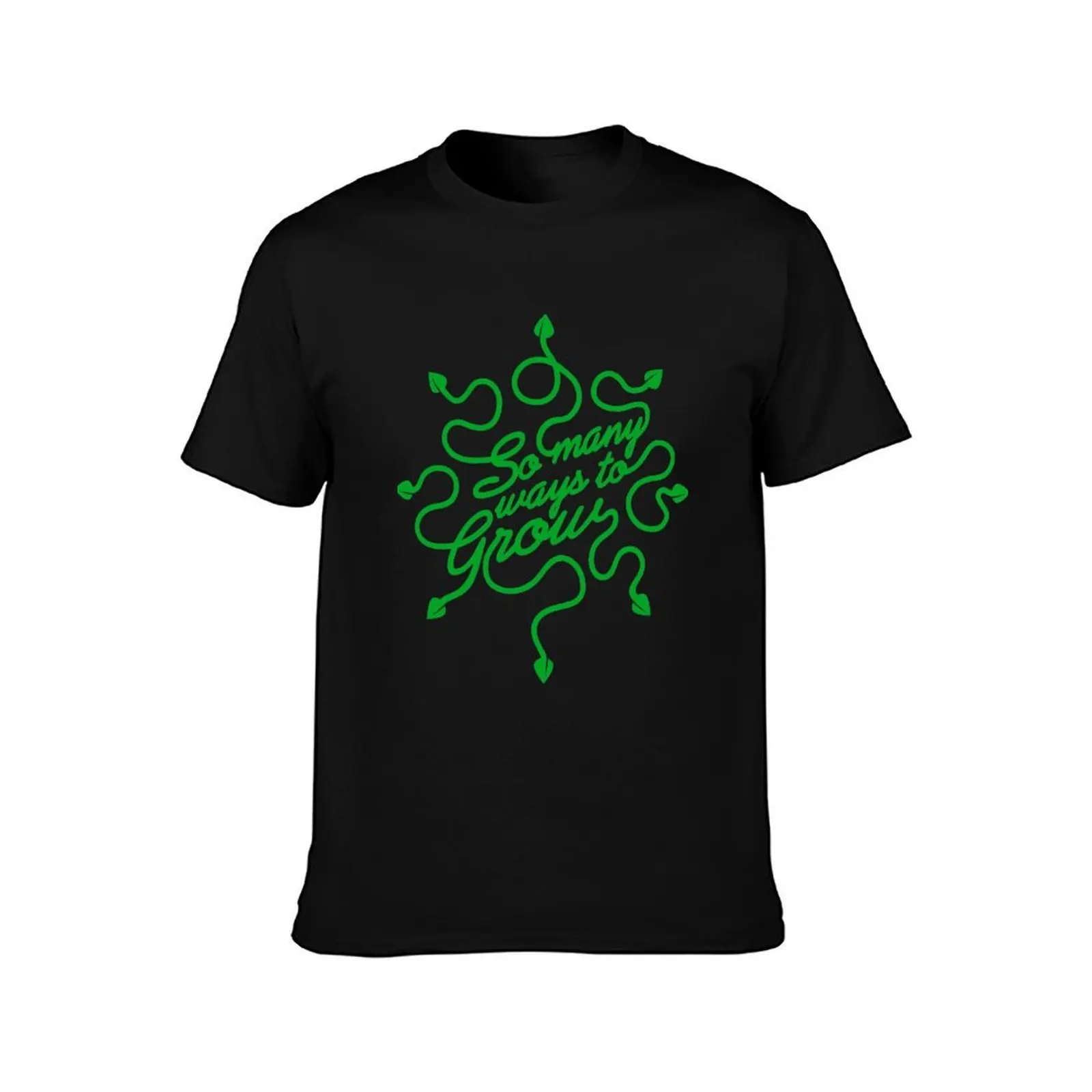 So many ways to grow T-Shirt, Summer Casual Cotton Tee, Oversized Streetwear Tops, Vintage Graphic Print, Loose Fit Short Sleeve