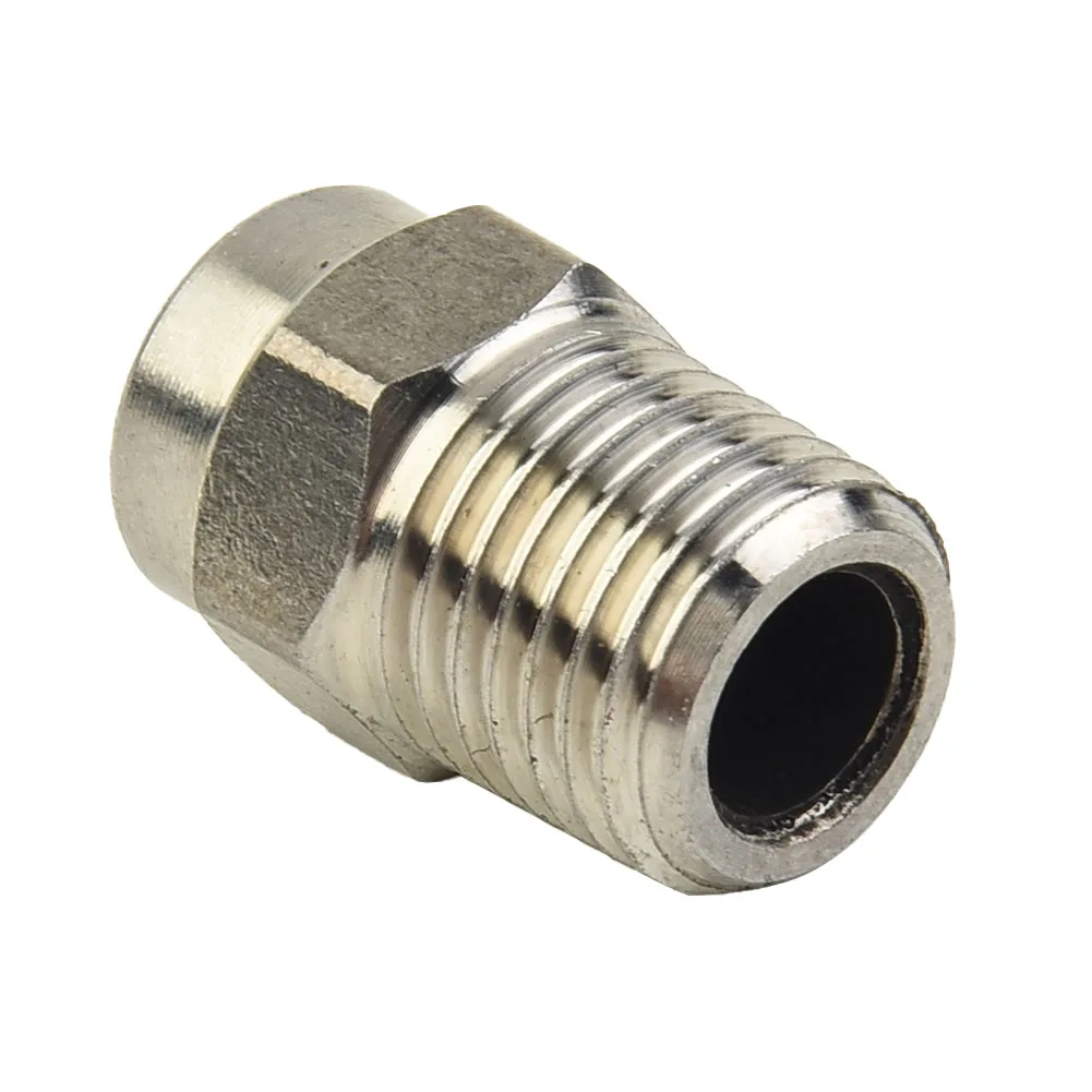 Thread Spray Nozzle Stainless Steel 4000 PSI Floor Scrub Brush Replace Silver Spray Angle 0 15 25 40 1 4 Male NPT