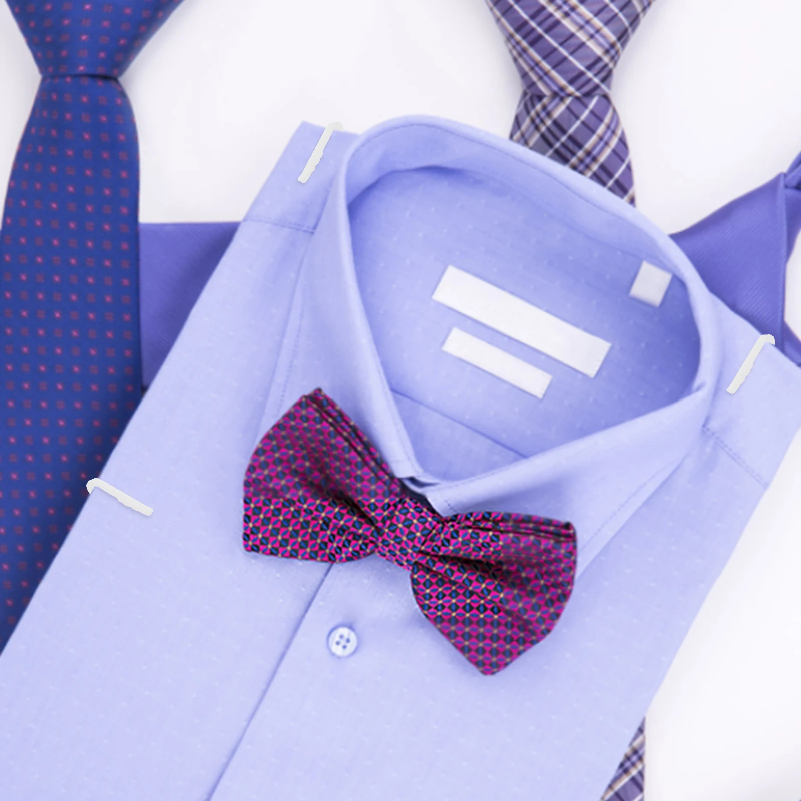 

100Pcs Shirt Clips Plastic U Shape Garment Clips Clothes Fixing Folding Pins Shirt Clamps Clamps with Teeth