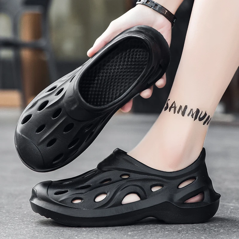 Mens Garden Clogs 2026 Summer New Slip Resistant Water Shoes Breathable Outdoor Wading Shoes