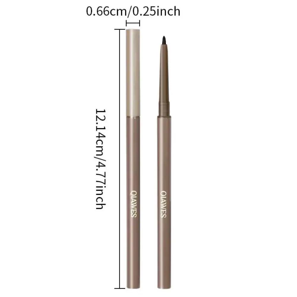 قلم تحديد عيون 2in1 عالي الجودة يدوم طويلاً مقاوم للماء قلم تحديد عيون أسود وبني غير ملطخ للمبتدئين #6