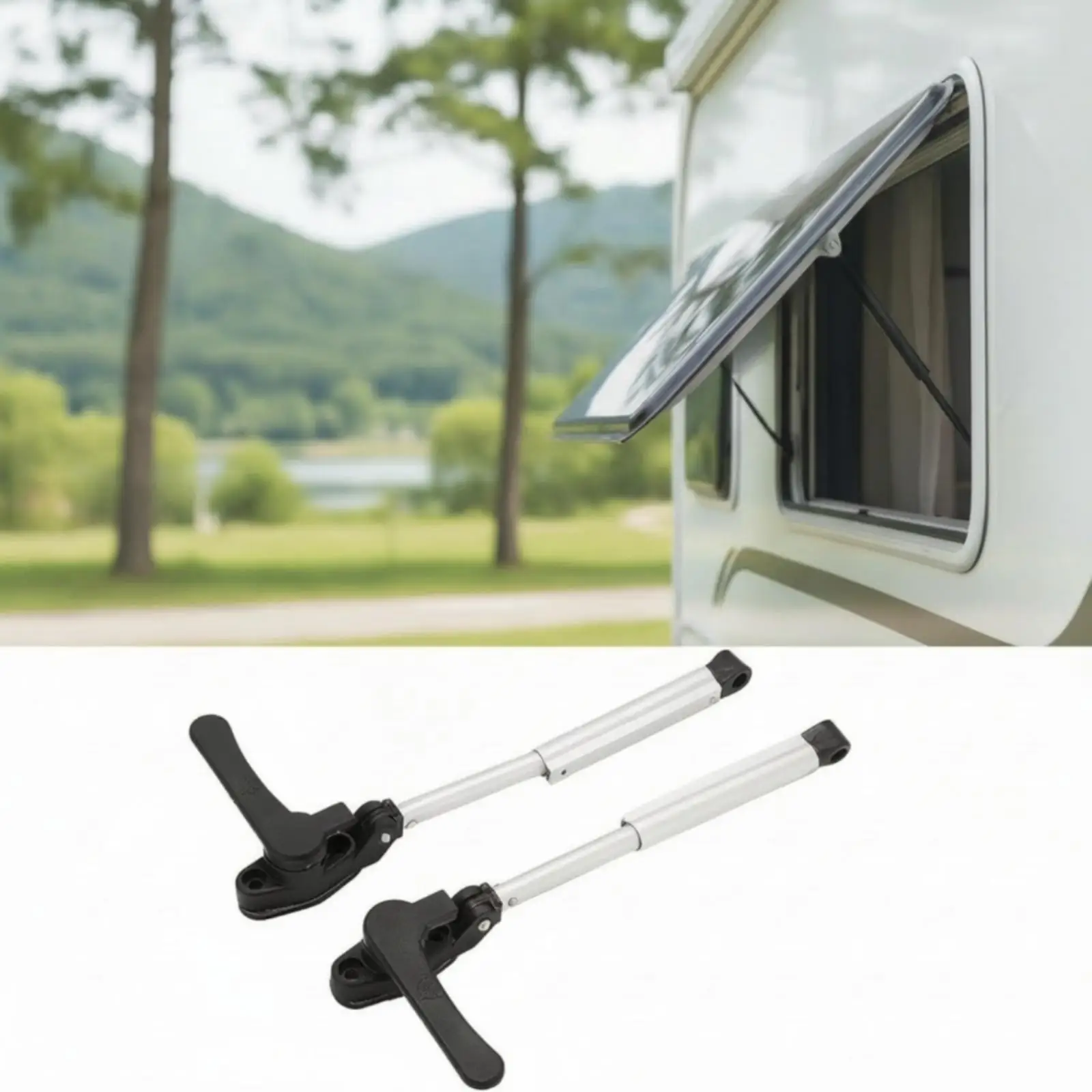 RV Window Support Rod Telescoping Hardware Locking for Motorhome