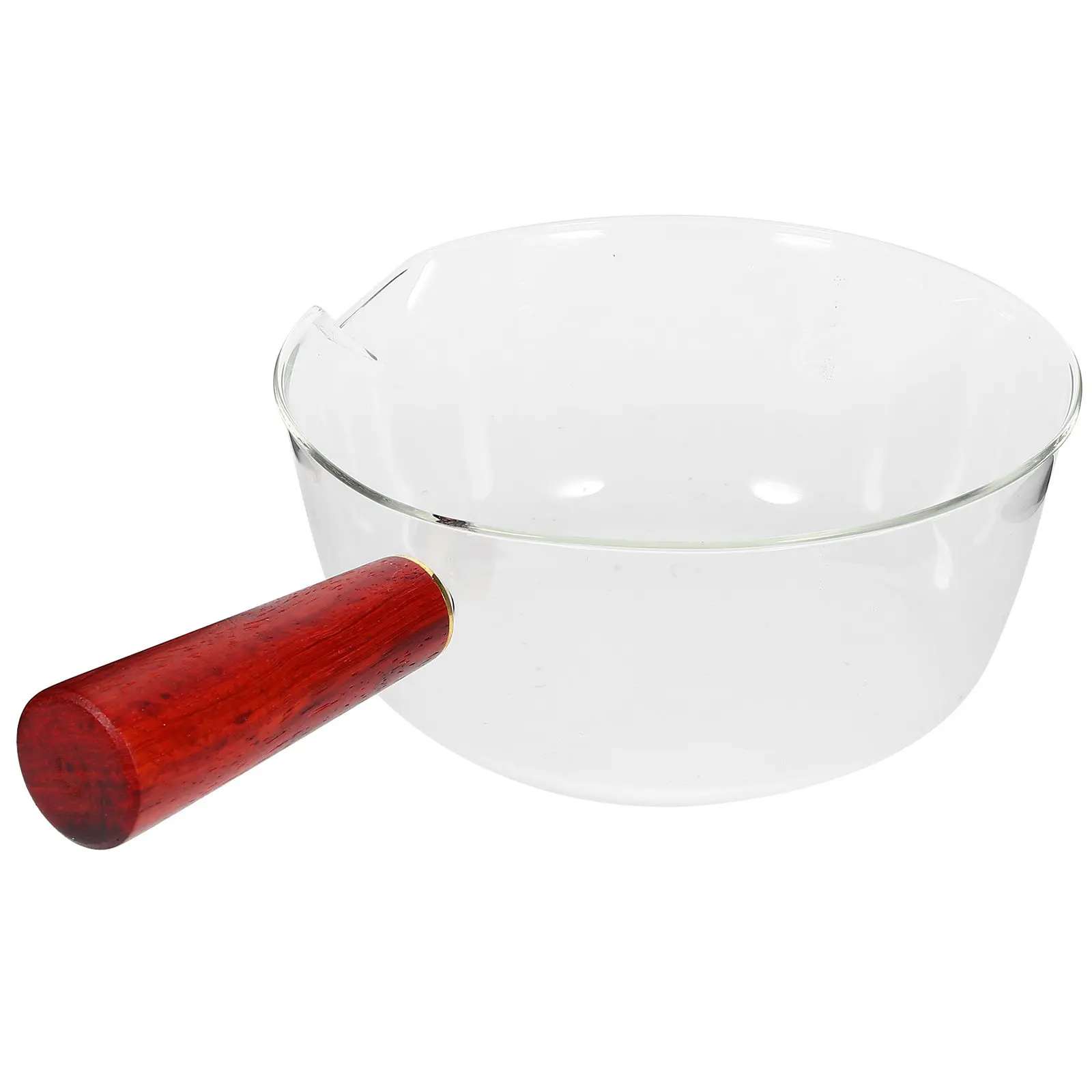 

Heat-Resistant Glass Milk Boiling Pot Wooden Handle Multi-Function Stockpot for Home Kitchen Food Cooking Soup Instant