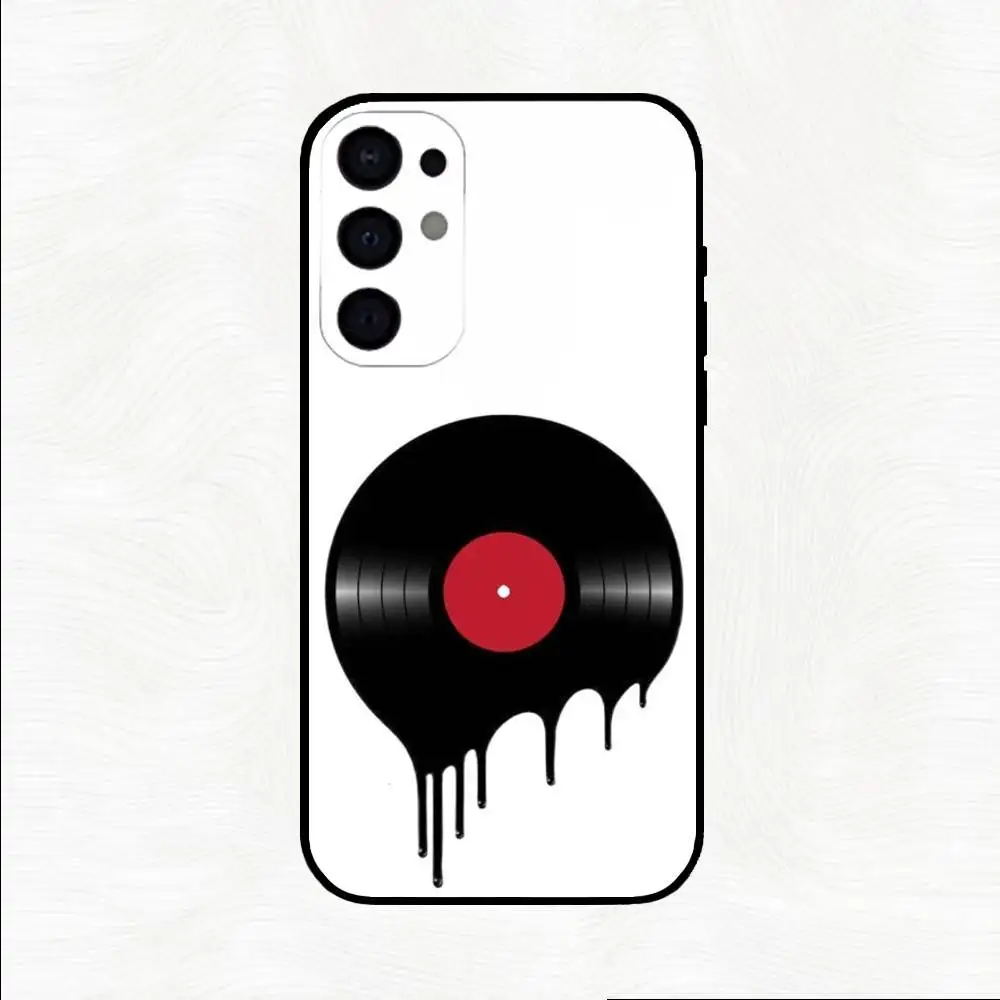 حافظة هاتف DJ A-Art من الفينيل لهاتف سامسونج S25، S24، S23، S22، S21، S20، Plus، Fe، Lite، غطاء أسود آخر