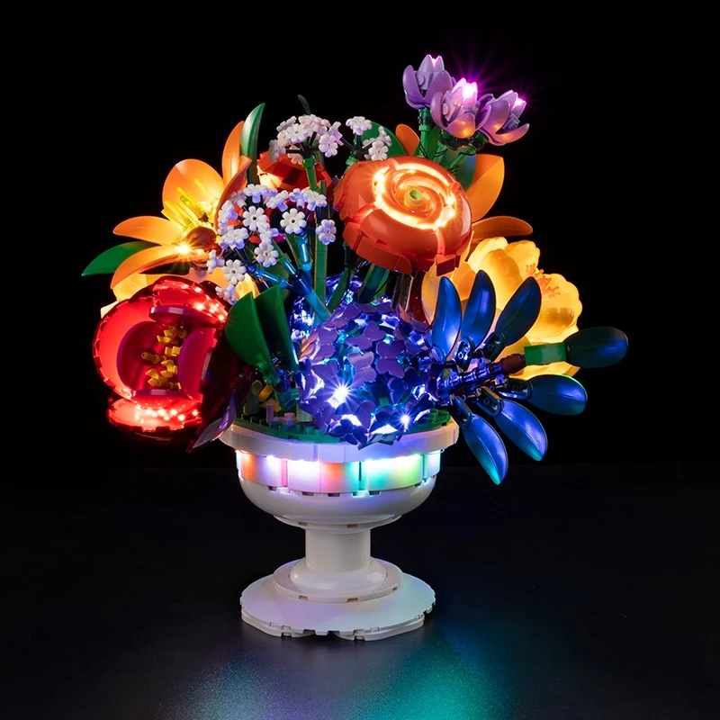 LED Lighting Set Suitable for LEGO Flower Arrangement The Botanical Collection 10345 Building Blocks(Not Include Bricks Model)