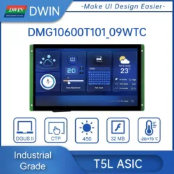 DWIN 10.1 Inch HMI 1024*600 IPS TFT LCD Display Industrial High Brightness UART Touch Screen Arduino ESP32 DMG10600T101_09W