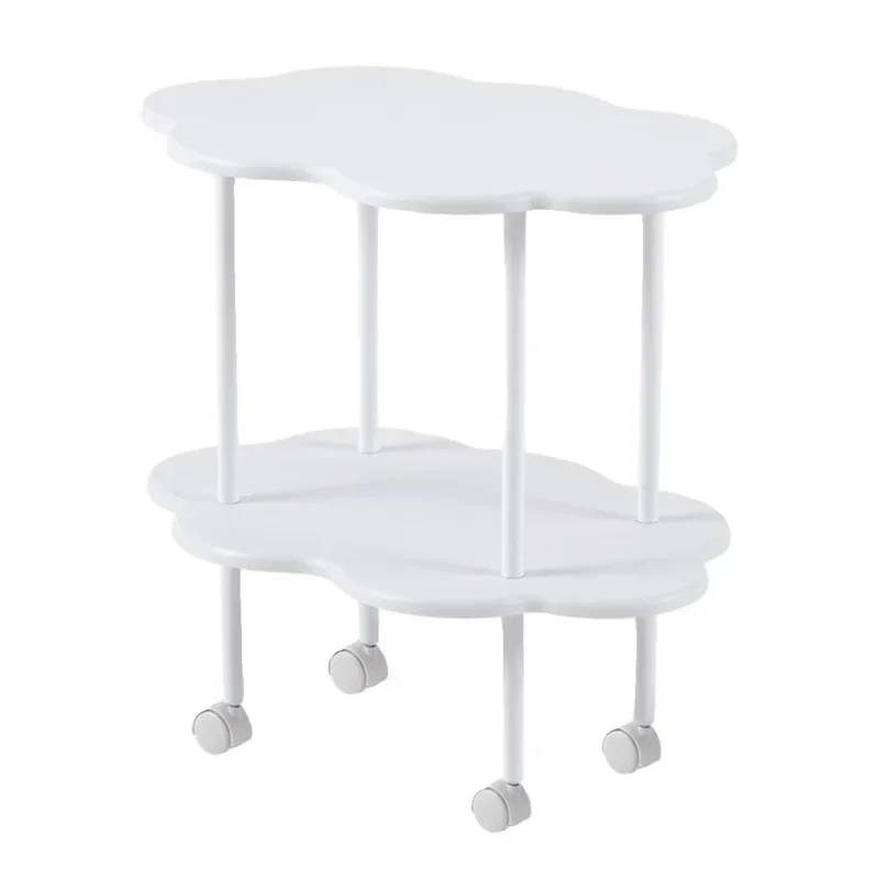 Simple Modern Sofa Table Nordic Wind Cloud Coffee Table Living Room Home Small Family Mini With Wheel Movable Bedside Table