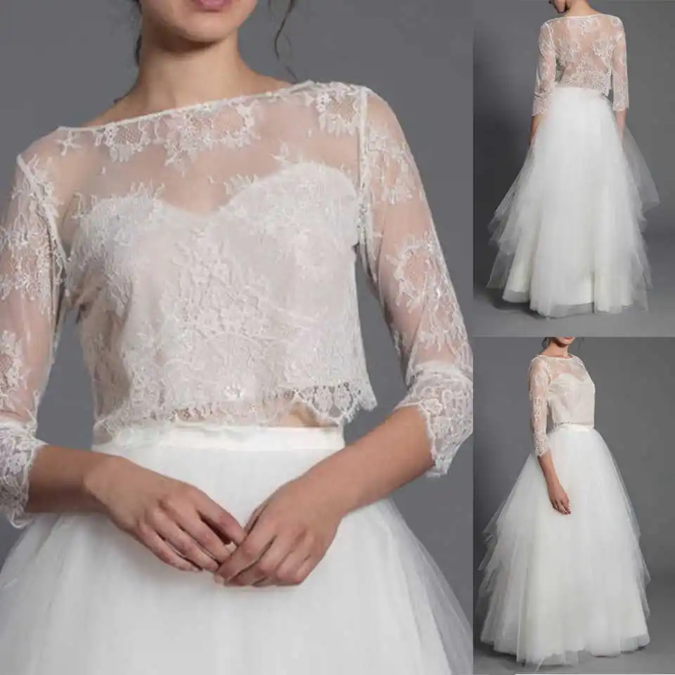 

Gorgeous Wedding Shawl Bridal Bolero Appliques Long Sleeve Bridal Wraps Wedding Jacket Wedding Accessories Custom Made