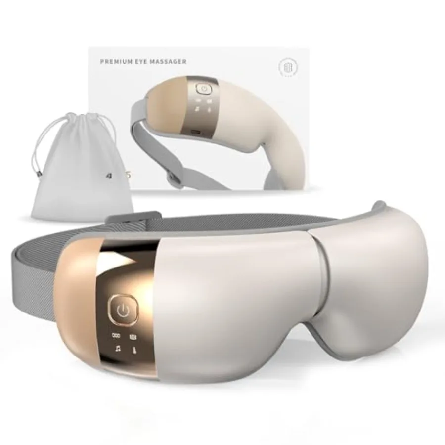 

Массажер для глаз HubiCare с подогревом, вибрацией и музыкой помогает снять напряжение, устранить темные круги, сухость и снять мигрень, а также обеспечить расслабление.