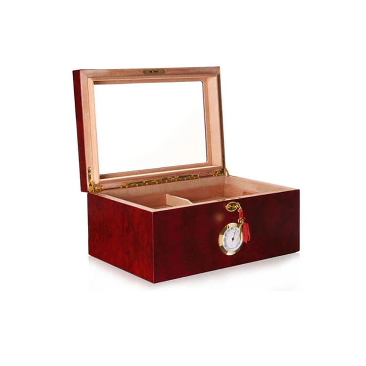 Wholesale Storage Manufacturer Handmade Luxury Cedar Wood Humidor Box Desktop Wooden Cigar Boxes