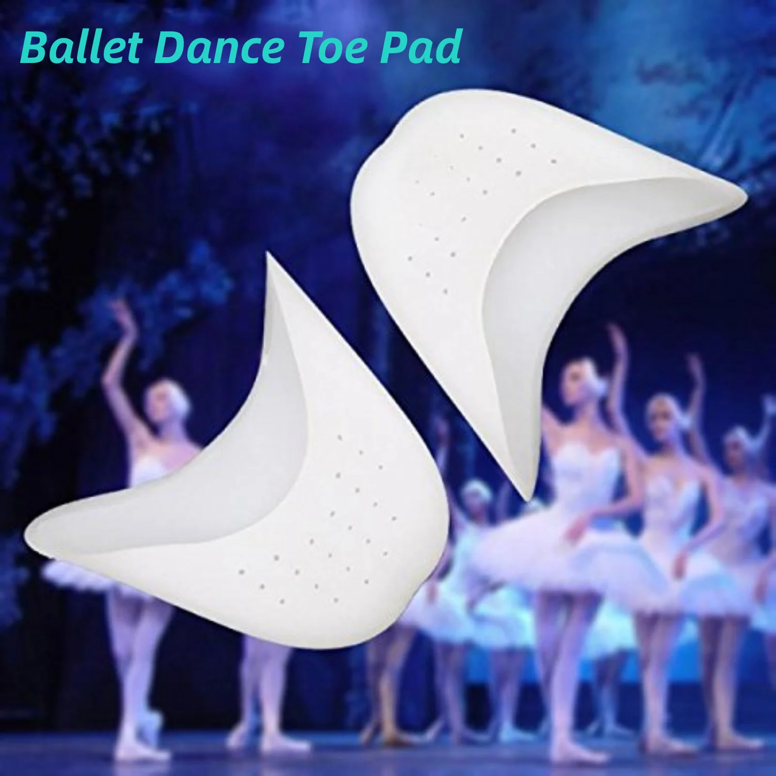 Soft Silicone Gel Pointe Ballet Dance Shoe Toe Pads Foot Care Tool Sole Toe Protector Breathable Hole Dancer Runner Insert