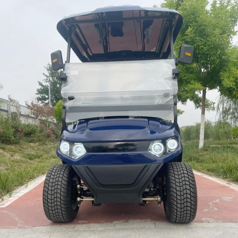 2 Person Electric Street Legal Golf Cart Off Road Golf Electric Club Car 12 Inch Tires Golf Bag Rack And Basket Sand Bucket X2