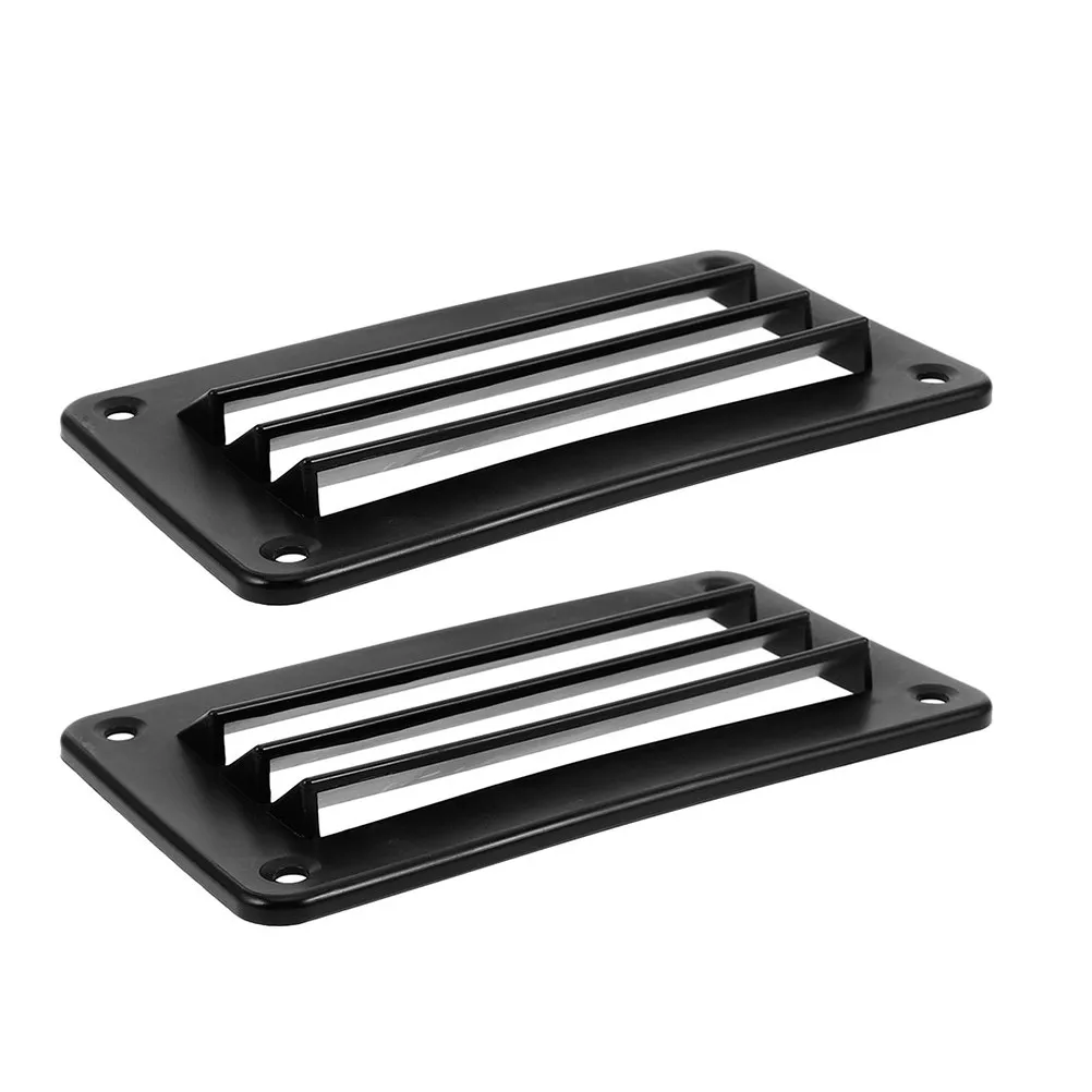 

2Pcs Marine Air Vent Louver Covers High Efficiency Rectangular Exhaust Vent for Boat Rv Yacht Camper Ventilation Outlet Black