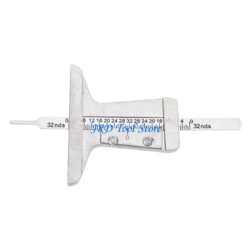 A2UD Stainless Tire Treads Depth Gauge for Accurate Grooves Measuring with Clear Scale