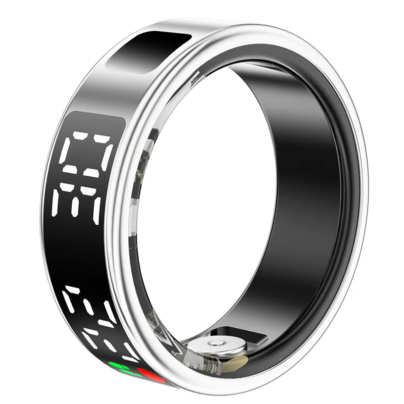 BNVN-RS08 Smart Ring Heart Rate Health Monitor 5ATM Waterproof Multi Sport Mode Blood Oxygen Tracker With Charge Compartment