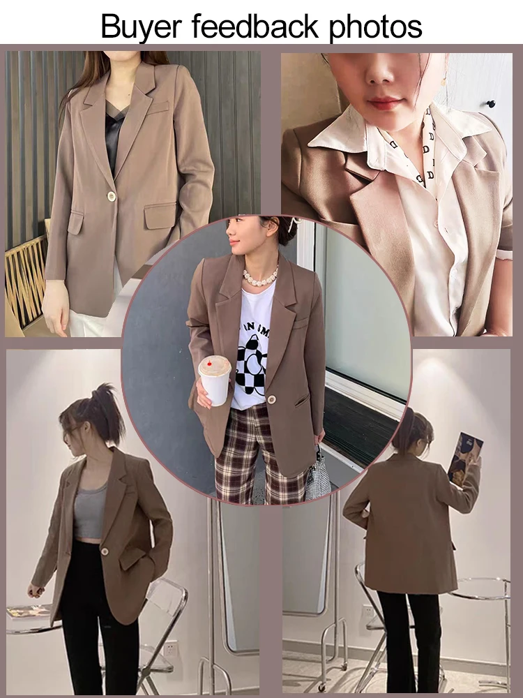 Blazers Women Solid Elegant Loose Simple Classic Fashionable Long Sleeve Temperament All-match Blazer Chic Clothing NEW