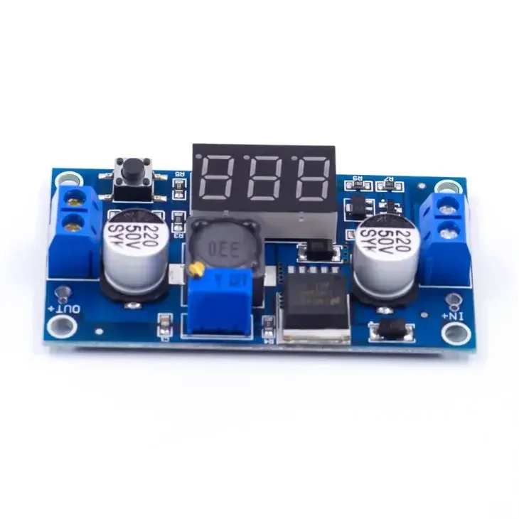 LM2596s DC-DC Adjustable Step-Down PSU with Volt Meter 1.3v-35 V 2A for VTX gimbal flight controller receiver power supplly