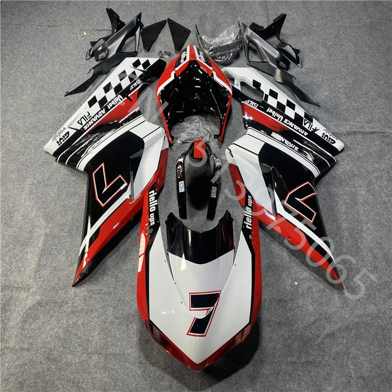 Motorcycle Fairings Kits Fit for Ducati 848 1098 1198 Evo 2007 - 2012  Ducati 848  2007 - 2012 hite black red bodywork