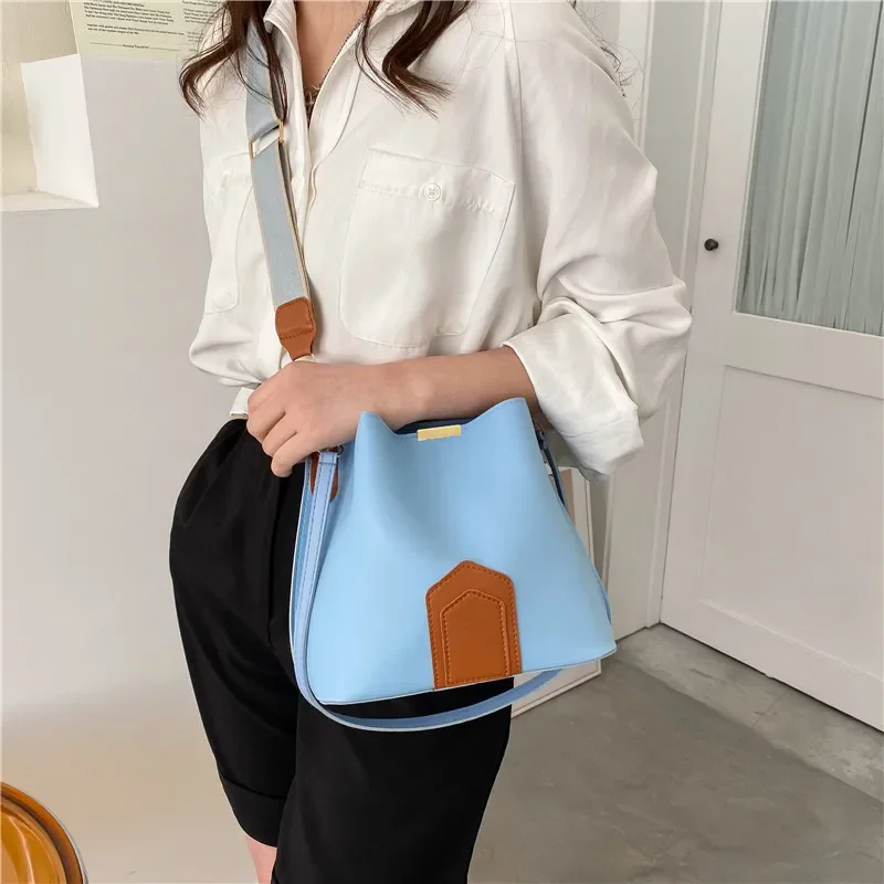 High Quality Leather Women\'s Handbag 2022 Luxury Designer Panelled Designer Ladies Shoulder Messenger Bags Bolsos De Mujer Sac