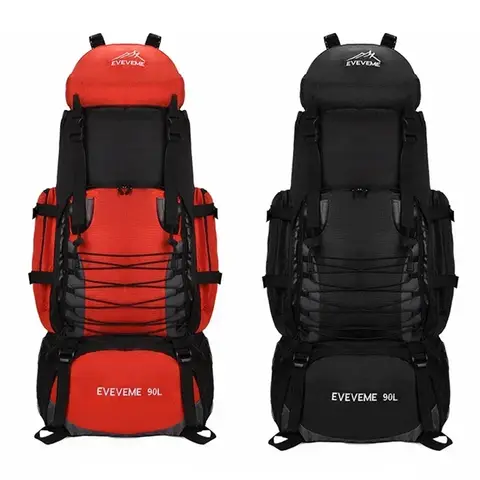 90l grande capacidade mochila de viagem das mulheres dos homens acampamento caminhadas escalada montanhismo sacos esportes ao ar livre ombro