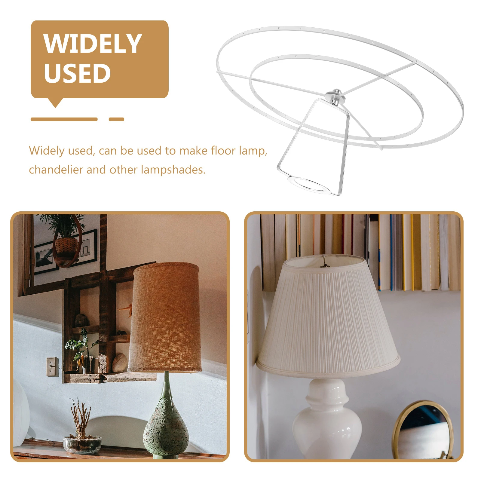 

Chandelier Stand Retro Vintage Lamp Shade Framed Ceiling Light Lampshade with Holes Ring