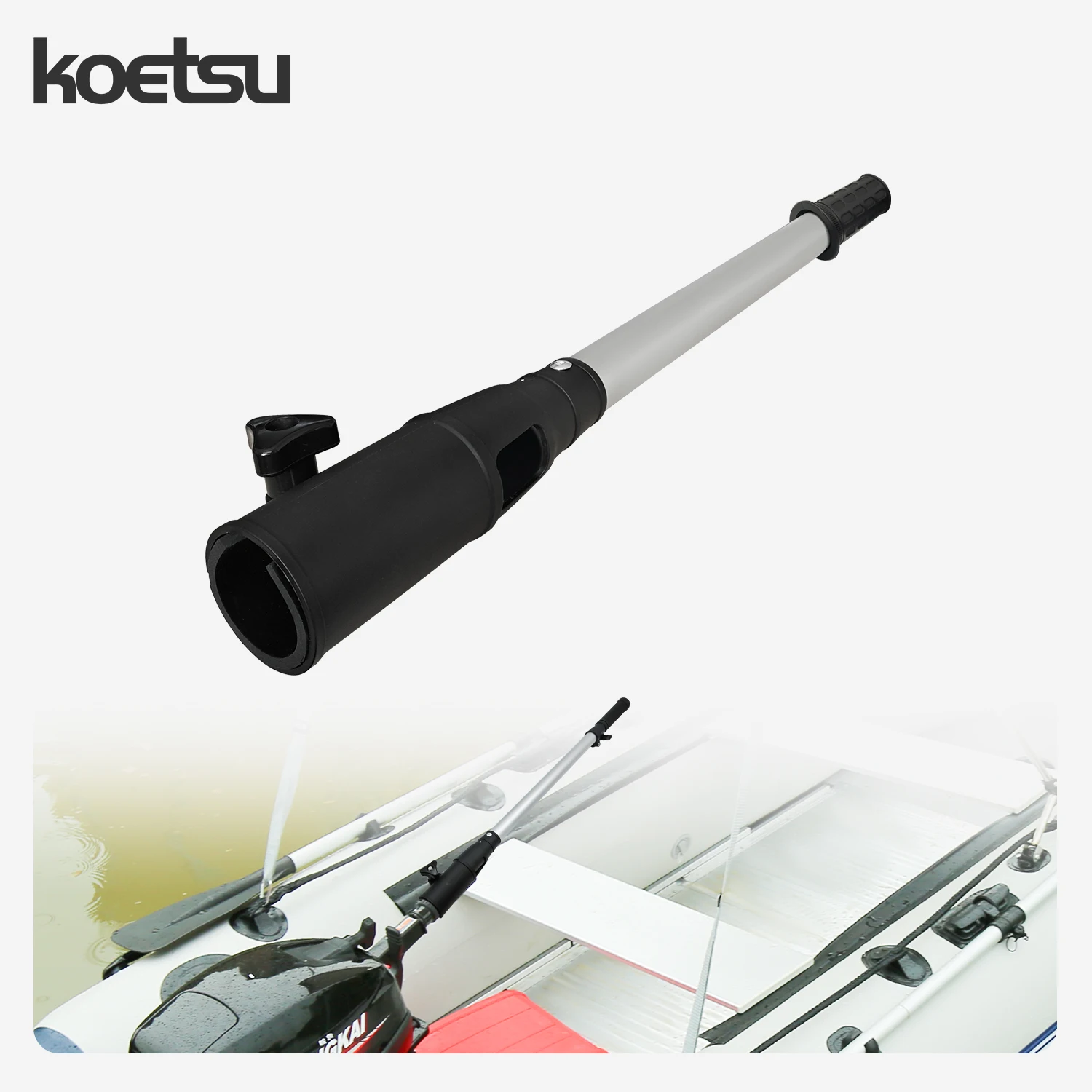 KOETSU Outboard Motor Extended Joystick Tiller Extension Handle Fixed 18.1in/46cm telescopic 24 to 43.3in/61 to 100cm