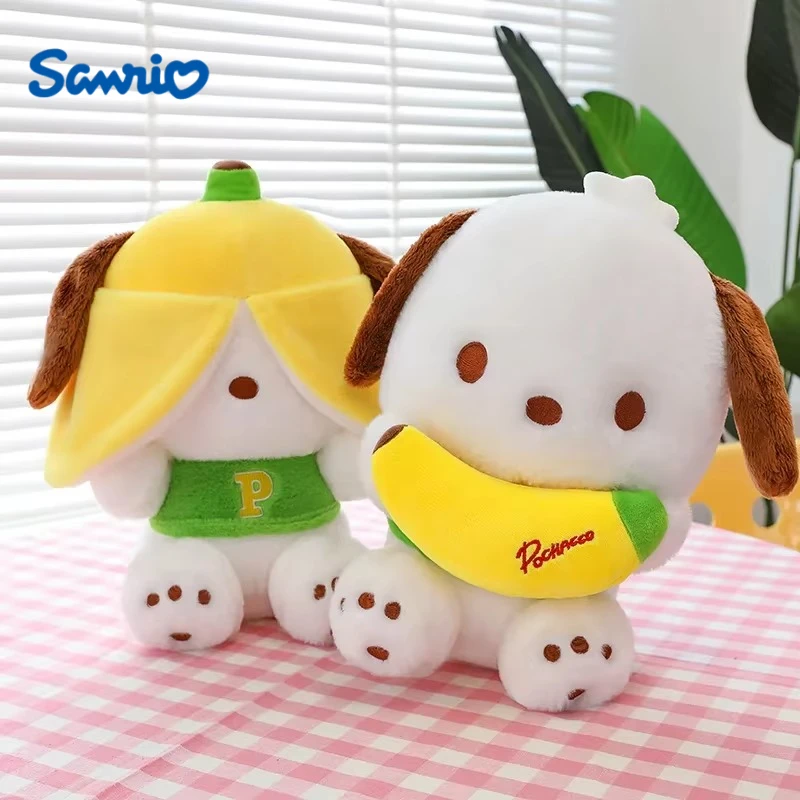 37/47/67CM Große Größe Sanrio Banana Pochacco Cartoon Plüsch Stofftier Kawaii Bequeme und Weiche Puppe Anime Objekt Kinder Geschenk