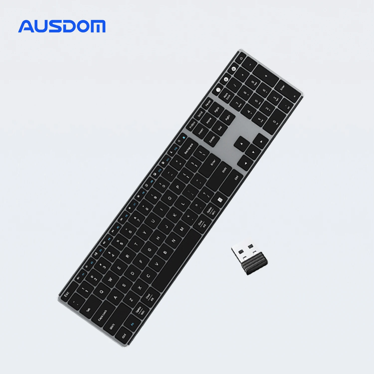 

AUSDOM Sofkeys4 Wireless Bluetooth Dual Mode 3 Key Zone Keyboard Office Home Keyboard Silent 110 Keys For PC Computer Ipad Phone