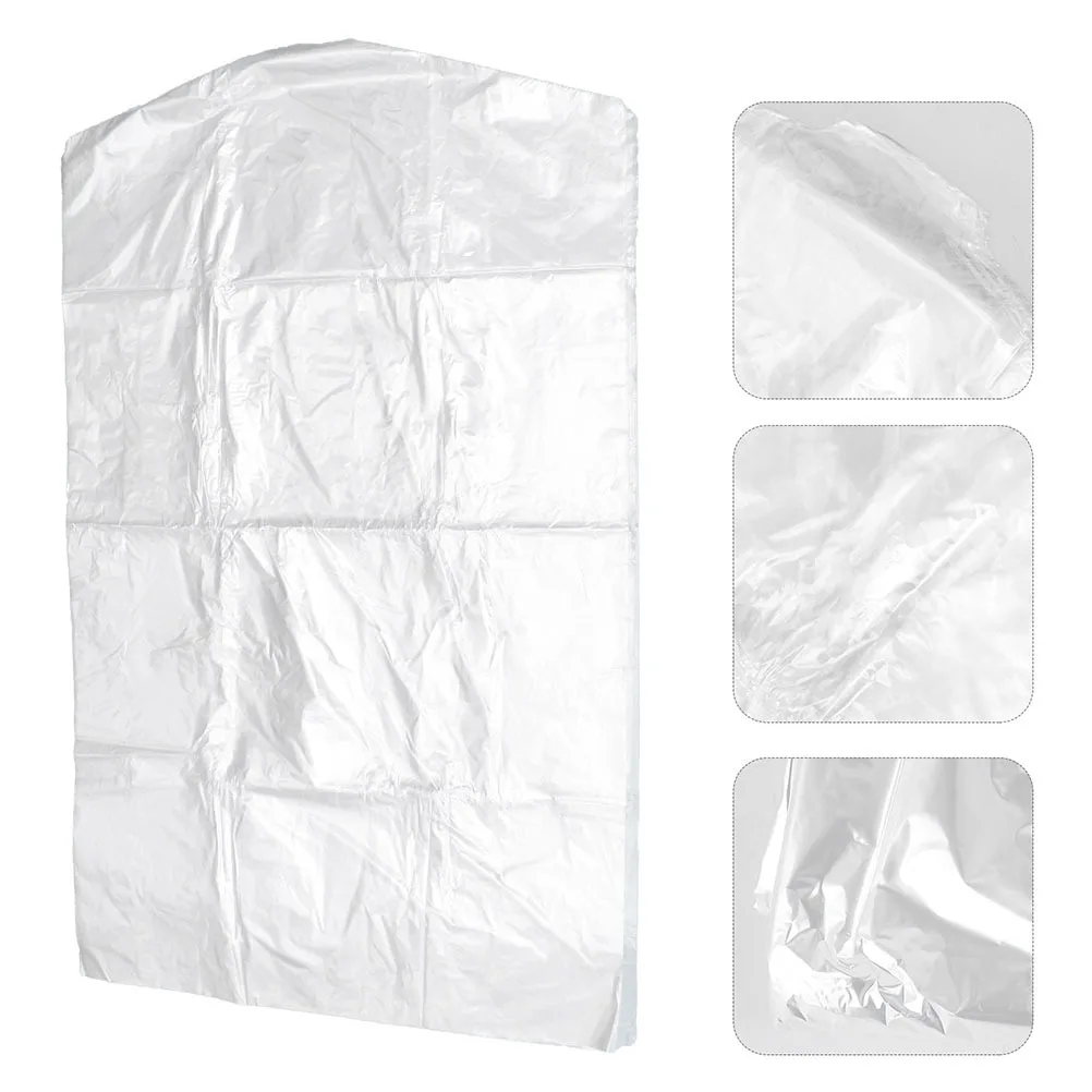 

20Pcs Dry Cleaning Bag Transparent Garment Bag Hanging Clothes Protector Suit Dress Shirt Jacket Closet Dustproof Cover