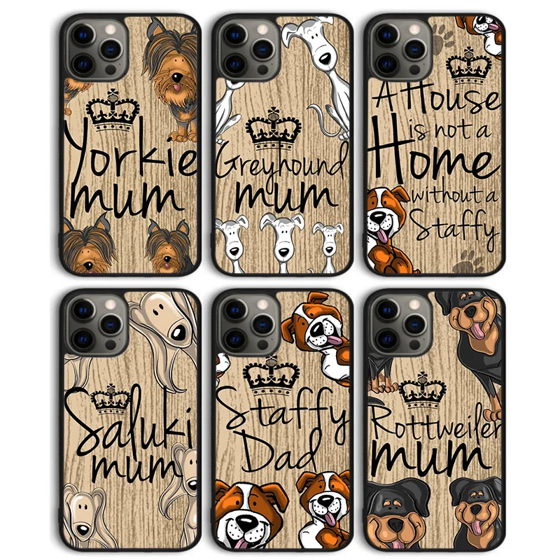 حافظة هاتف Rottweiler Labrador Beagle Mum غطاء خلفي لهاتف iPhone 17 Air 16 15 14 13 11 12 Pro Max Plus Shell Coque