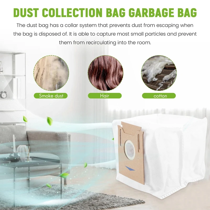 Confezione da 8 sacchetti per aspirapolvere per Ecovacs DEEBOT OZMO N8 920 950/T5 T8 T9 serie DX93 DDX96 sacchetti per aspirapolvere Robot