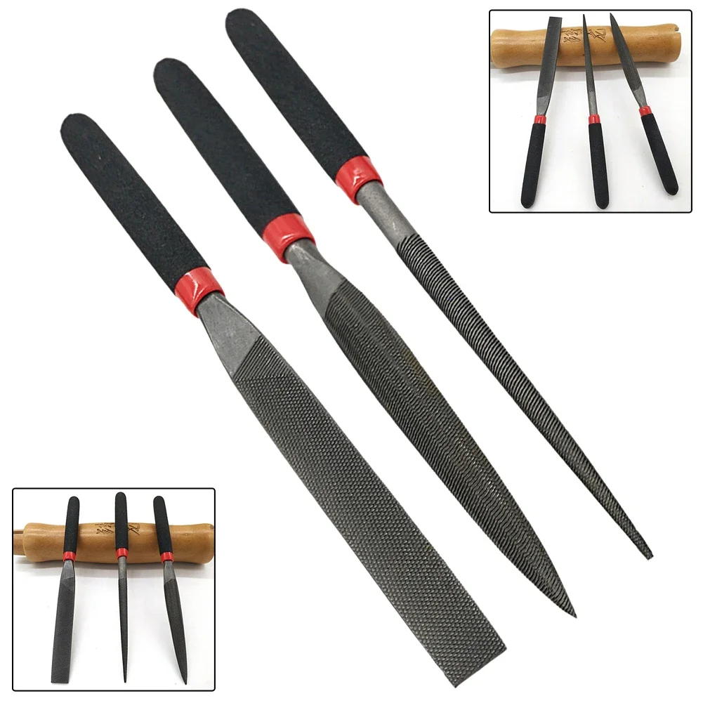 Small Steel Files Needle File Flat File For Stone Glass Metal Carving Craft Needle Filing Woodworking Hand File Tool