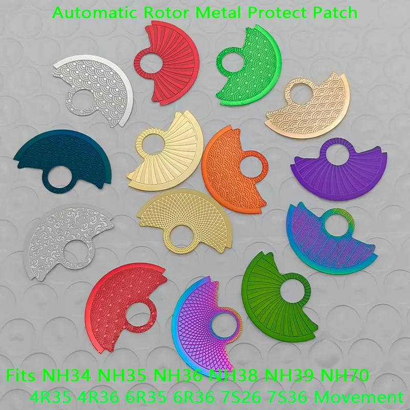 Mod NH35 Automatic Hammer Rotor Metal Patch Fits NH34 NH36 NH38 NH39 4R 6R 7S26 NH35 Movement SKX007 Watch Retrofit Accessories