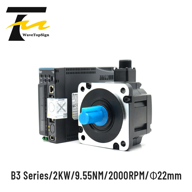 Delta B3 Series 2KW ASD-B3-2023-M ASD-B3-2023-L ASD-B3-2023-E ECM-B3M-E21830RS1 ECM-B3M-E21830SS1 9.55NM 2000RPM with 3M Cable