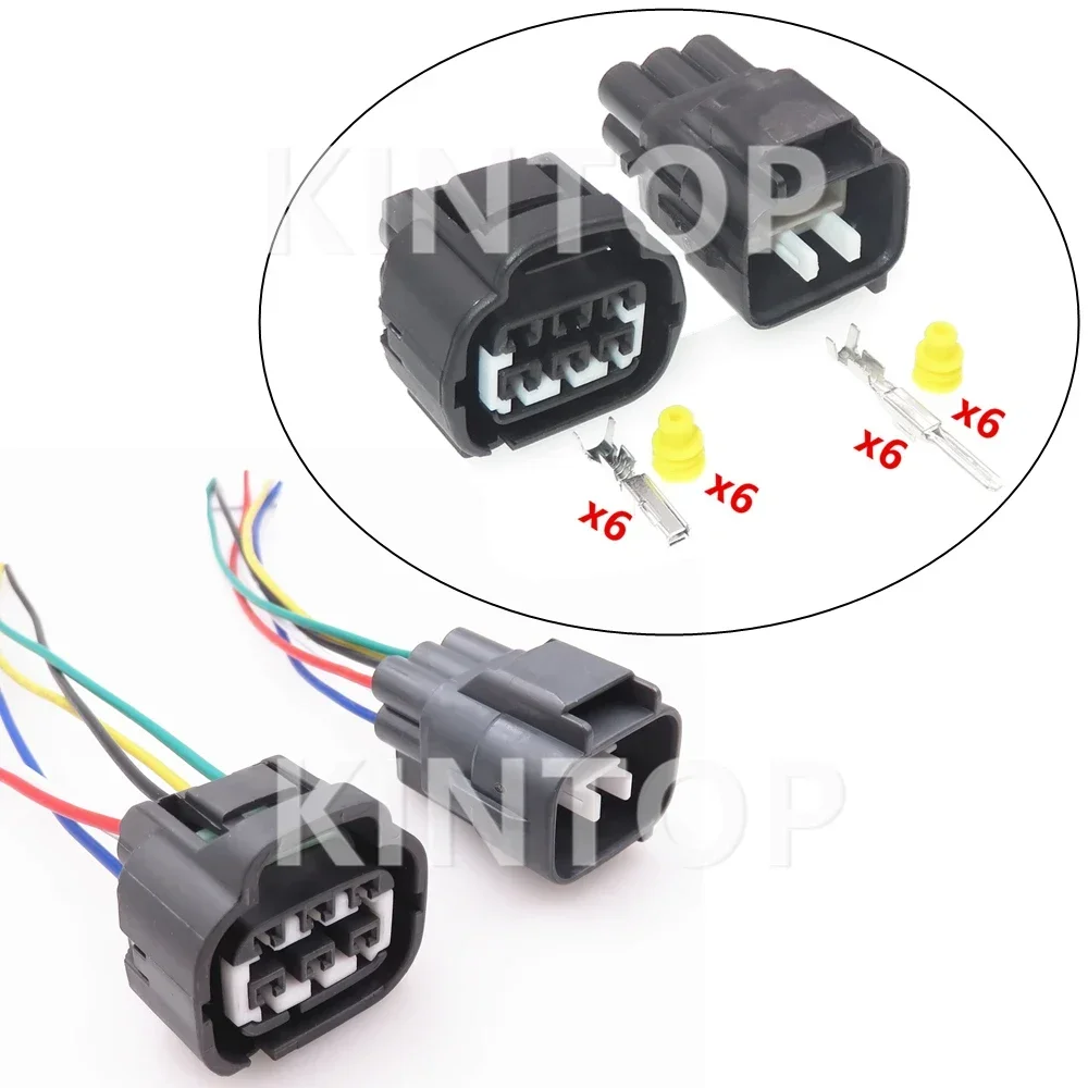 

1 Set 6 Pins MG641107-5 MG651104-5 AC Assembly Car Accelerator Throttle Pedal Light Wiring Socket For Toyota 641107-5 Auto Plug