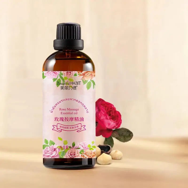 Huile de Rose Florale Biologique, Essentielle de Énergie, Essence bobines ale Naturelle, Bon Effet Hydratant, Éclaircit le Teint de la Peau, pour la miles