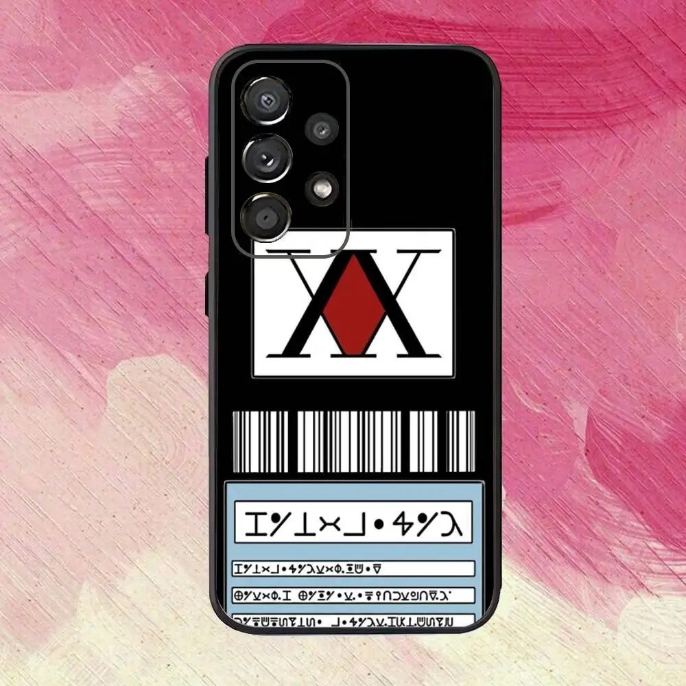 حافظة هاتف ترخيص Hxh Hunter X Hunter لهاتف سامسونج S25، S24، S21، S22، S23، S30، Ultra، S20، Plus، Fe، Lite، Note، 10,9,5G غطاء أسود