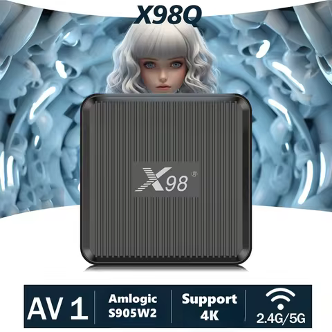 X98Q TV Box Android11 Amlogic S905W2 Chip Quad Core AV1 2.4G&amp;5G Wifi 4K HDR Video Media Player Set Top Box PK X96Q